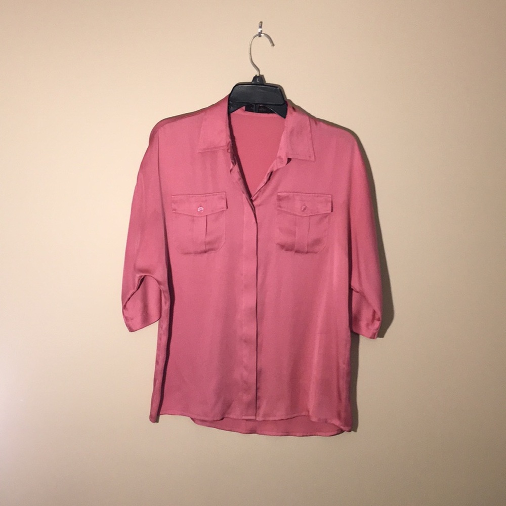 Elegant Pink Button-Down Top